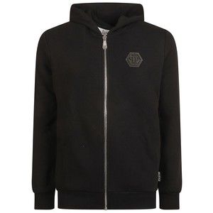 Philipp Plein Black Zip-Up Hoodie With Subtle Logo - NWT